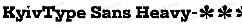 KyivType Sans Heavy字体转换